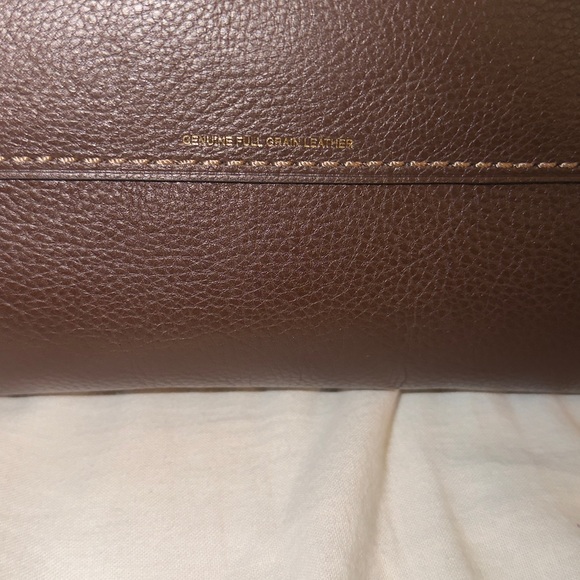 Maple COACH Manhattan Leather Tote Bag - Picture 2 of 6
